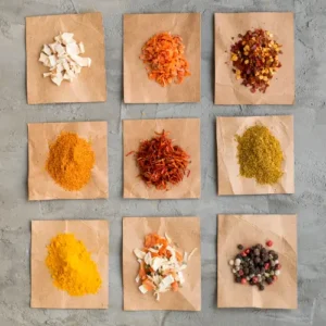 The traditional Mexican spice list